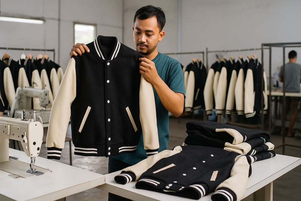 harga konveksi jaket varsity