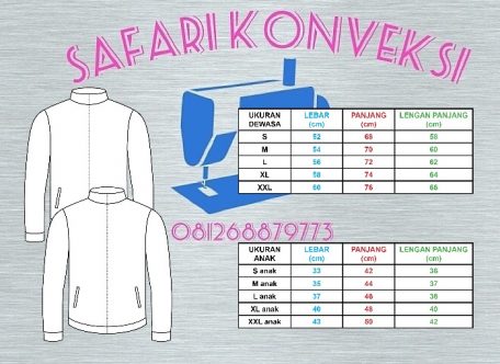 Size Chart Jaket SAFARI